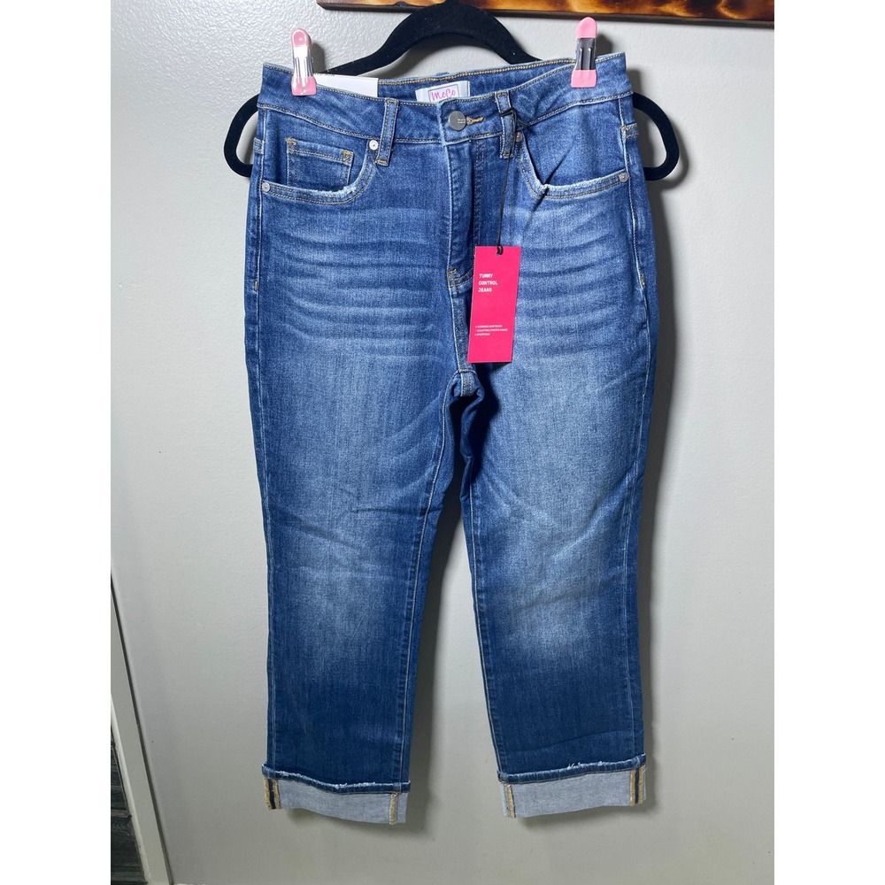 MoCo Boutique MOCO3114 Tummy Control Mom Jeans Medium Wash High Rise Size 5 NEW